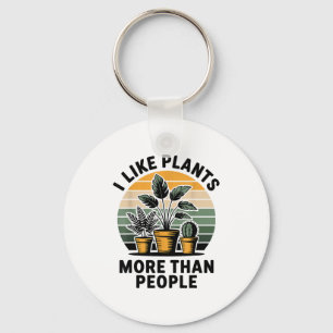 Funny I Like Plants More Than People Design  Keychain