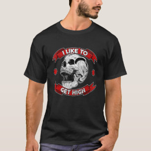 Funny I Like To Get High Skydiving Parachuting T-Shirt