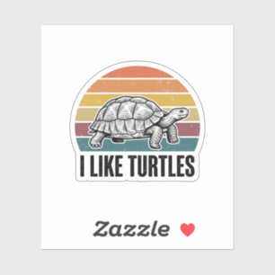 Funny I Like Turtles Vintage Engraving T-Shirt Des