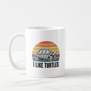 Funny I Like Turtles Vintage Engraving T-Shirt Des Coffee Mug