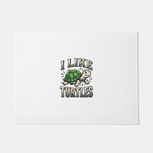 Funny I Like Turtles Vintage Turtle Shirt Design_1 Doormat