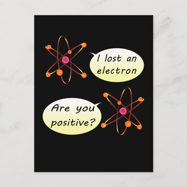 Funny I lost An Electron Postcard (Front)