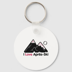 Funny I Love Apres Ski Shirt - Great Snow Lovers G Keychain