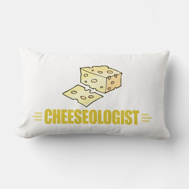 Funny I Love Cheese Lumbar Pillow (Front)