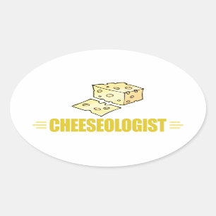 Funny I Love Cheese Oval Sticker