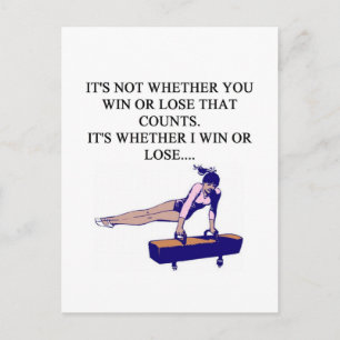 funny i love gymastics design for gymnasts postcard