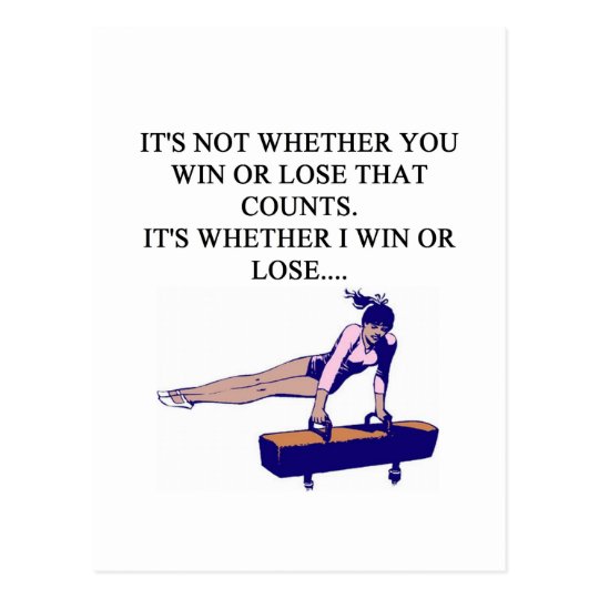 funny i love gymastics design for gymnasts postcard