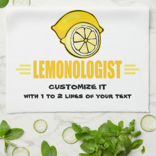 Funny I Love Lemons Kitchen Towel