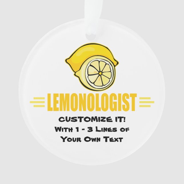Funny I Love Lemons Ornament (Front)