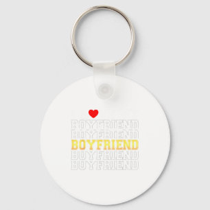 Funny I Love My Handsome Boyfriend Valentine Keychain