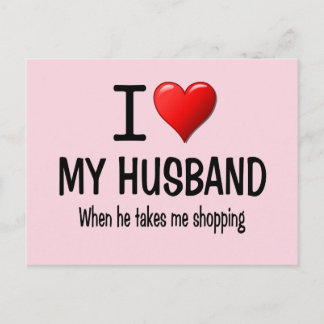 Funny I love my husband Postcard