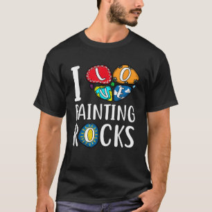 Funny I Love Painting Rocks Gift Cool Painter Men T-Shirt