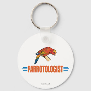 Funny I Love Parrots Keychain