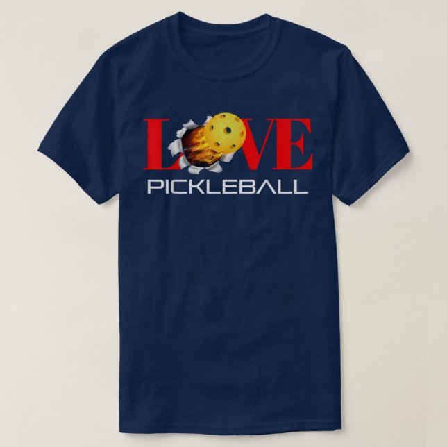Funny I Love Pickleball  T-Shirt (Design Front)