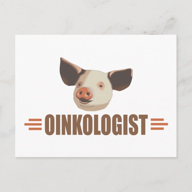 Funny I Love Pigs Postcard (Front)