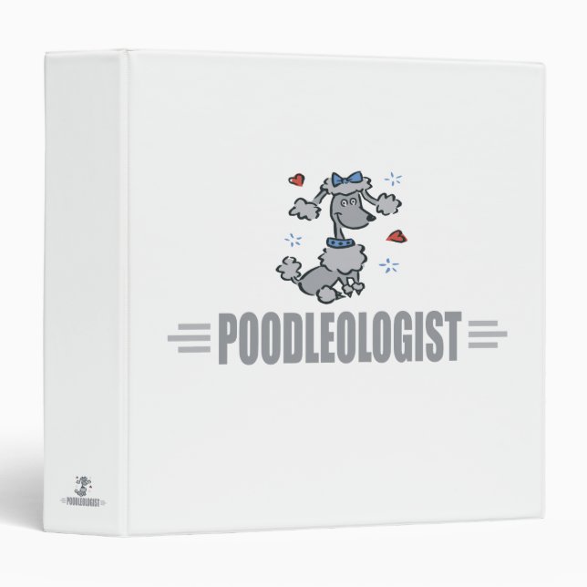 Funny I Love Poodles Binder (Front/Spine)