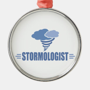 Funny I Love Storms Metal Ornament