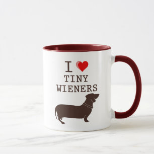 Funny I Love Tiny Wiener Dachshund Mug