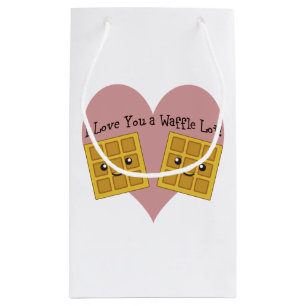 Funny I Love You A Waffle Lot Cute Kawaii Waffles Small Gift Bag