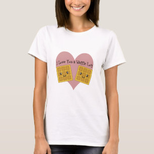 Funny I Love You A Waffle Lot Cute Kawaii Waffles T-Shirt