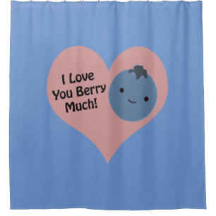 Funny I Love You Berry Much Cute Kawaii Blueberry
