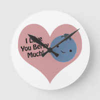 Funny I Love You Berry Much Cute Kawaii Blueberry