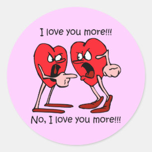Funny I love you Classic Round Sticker
