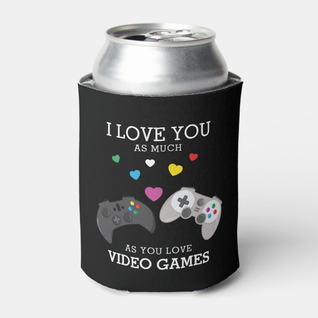 Funny 'I love you' Video Games | Personalized Can Cooler (Can Front)