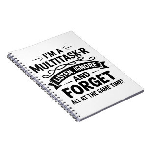 Funny I’m a Multitasker Saying Mom Life Dad Office Notebook