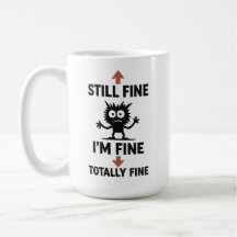 Funny “I’m Fine” Arrows Cartoon T-Shirt