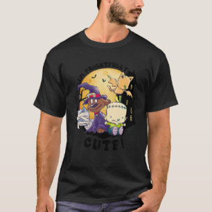 Funny I M FRIGHTFULLY CUTE Dog Lover Halloween Cos T-Shirt