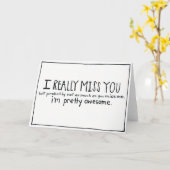 Funny I Miss You Card-Missing You Card (Yellow Flower)