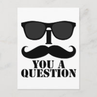 Funny I Moustache You A Question Black Sunglasses
