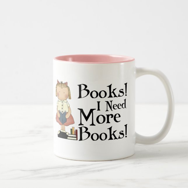 Funny I Need More Books T-shirt Two-Tone Coffee Mug (Right)