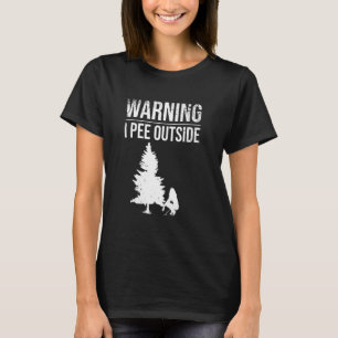 Funny I Pee Outside For Camping Girls Teens Kids C T-Shirt