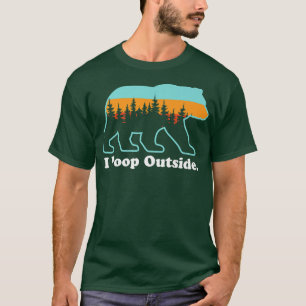 Funny I Poop Outside Bear Outdoors Vintage Camping T-Shirt