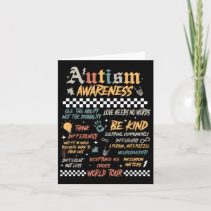 Funny I Rock The Spectrum Autism World Tour Autism Card