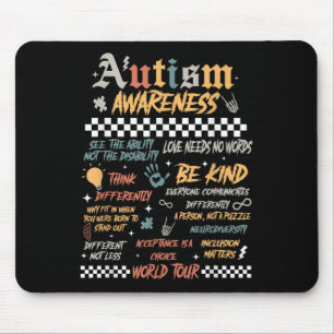 Funny I Rock The Spectrum Autism World Tour Autism Mouse Pad