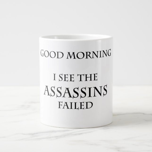 Funny I See Assassins Failed Large Coffee Mug (Front)