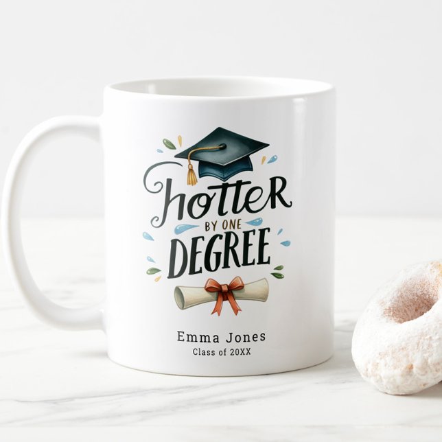 Funny I Understand Nothing Personalized Graduation Coffee Mug (Funny Hotter by One Degree Graduation Coffee Mug, Class of 2025, Personalized with Name, Trendy)