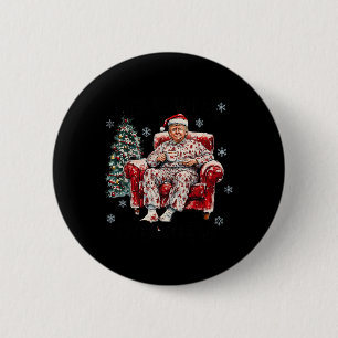 Funny I Will Be Home For Christmas Humourous Trump 2 Inch Round Button