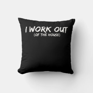 Funny I Workout Shirt For Gym Rats - Quarantine Throw Pillow