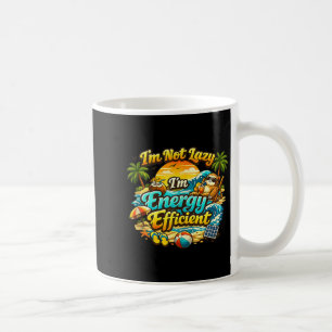 Funny iam not lazy am energy efficient sloth beach coffee mug