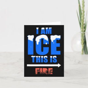 Funny Ice And Fire Costume Halloween Family Matchi Card