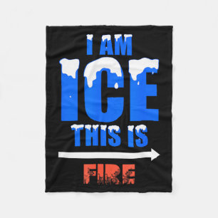 Funny Ice And Fire Costume Halloween Family Matchi Fleece Blanket