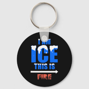 Funny Ice And Fire Costume Halloween Family Matchi Keychain