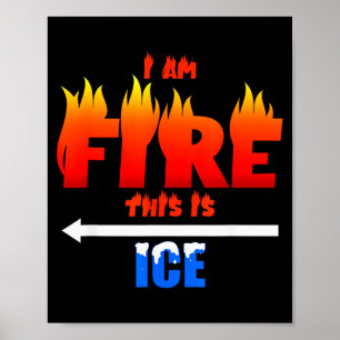 Funny Ice And Fire Costume Halloween Family Matchi Poster