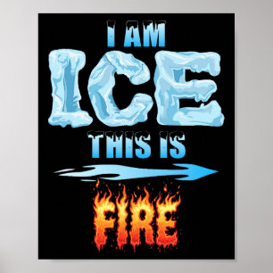 Funny Ice And Fire Costume Halloween Family Matchi Poster