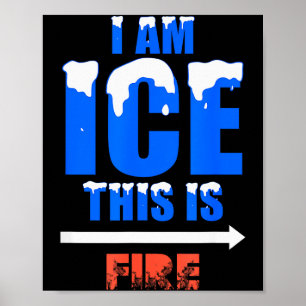 Funny Ice And Fire Costume Halloween Family Matchi Poster
