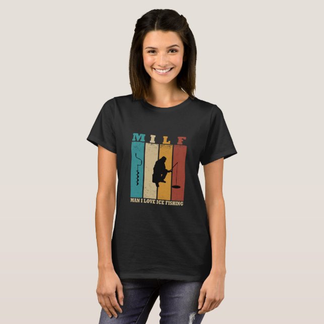 funny ice fishing T-Shirt (Front Full)
